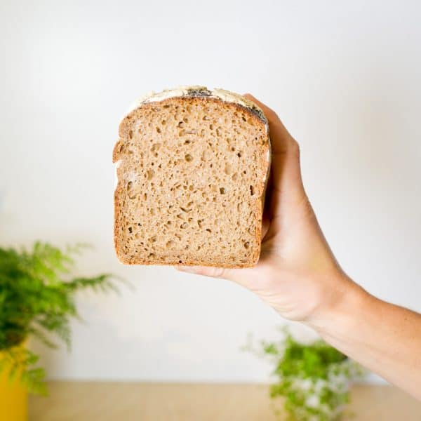 half loaf of rye sourdough bread nz