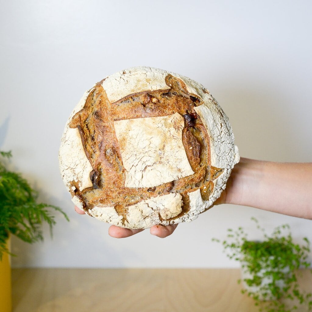 Walnut sourdough bread Bellbird Bakery in Christchurch