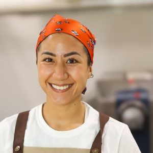 Dani smiling baker Bellbird Bakery Christchurch