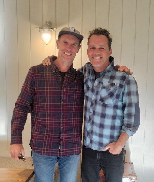 Dave O'Brien from Bellbird Bakery and Dr Zach Bush posing for a photo in New Zealand