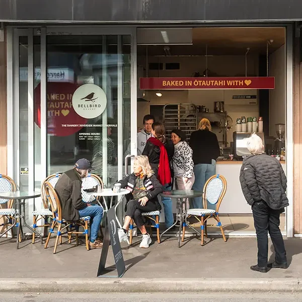 Bellbird Bakery Holmwood Store with customers outside
